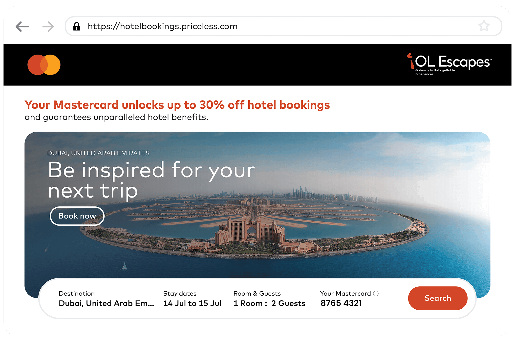 Mastercard Priceless Hotel Bookings - Serviced by iOL Escapes